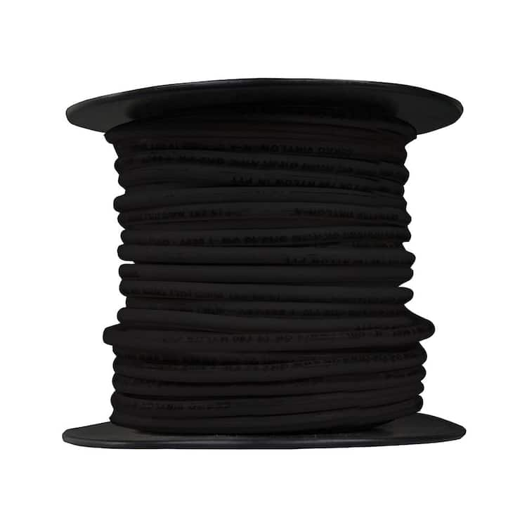  100 ft. 14 Gauge Black Solid Copper THHN Wire