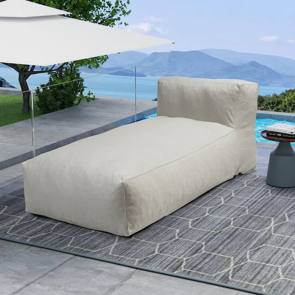 Outdoor Olefin Chaise Lounge (Ivory)