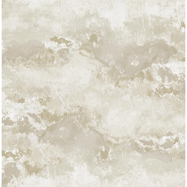 Seabrook Designs Sicily Marble Metallic Pearl, Greige, and Taupe Faux Paper Strippable Roll (Covers 56.05 sq. ft.)