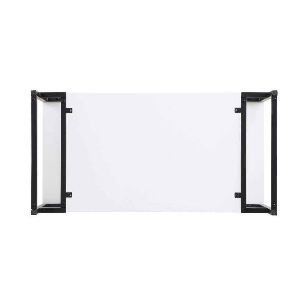 Scarsdale 36" White Freestanding Bathroom Vanity with Steel Legs