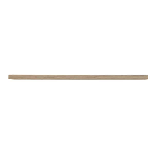 inPlace 60 in. W x 8 in. D x 1.5 in. H Light Gray Driftwood Extended Size Floating Shelf