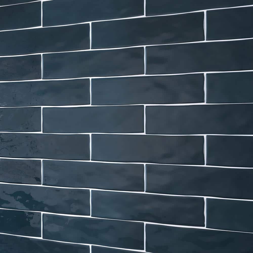 Petroleo Blue Ceramic Subway Wall Tile 3 x 12 Inch