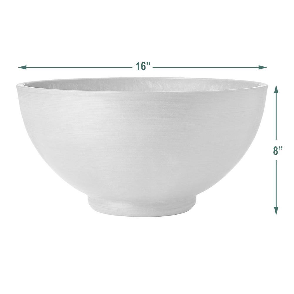 Eco-Friendly Simplicity 16" Dark Charcoal Round Bowl Planter
