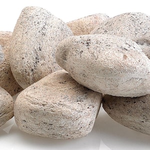 Cottage White Lite Stones - 15 Stone Set Includes 2 lbs. Small Lava Rock