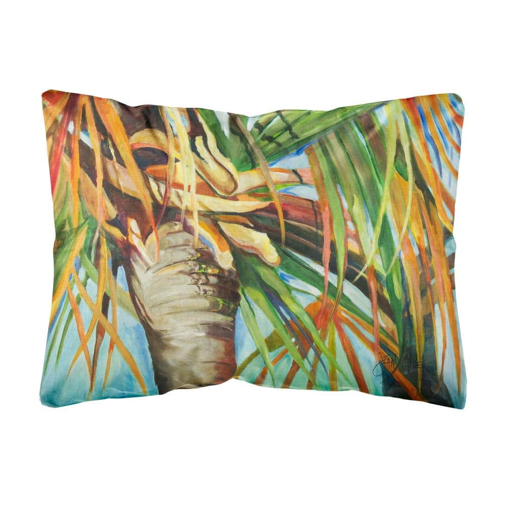 Caroline's Treasures 8481PW1216 Palm Tree Canvas Fabric Decorative Pillow Multicolor 12H x16W Caroline's Treasures 8481PW1216 Palm Tree Canvas Fabric Decorative Pillow Multicolor 12H x16W
