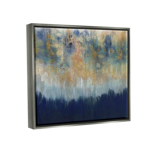 Blue and outlet white Abstract Painting 16x20