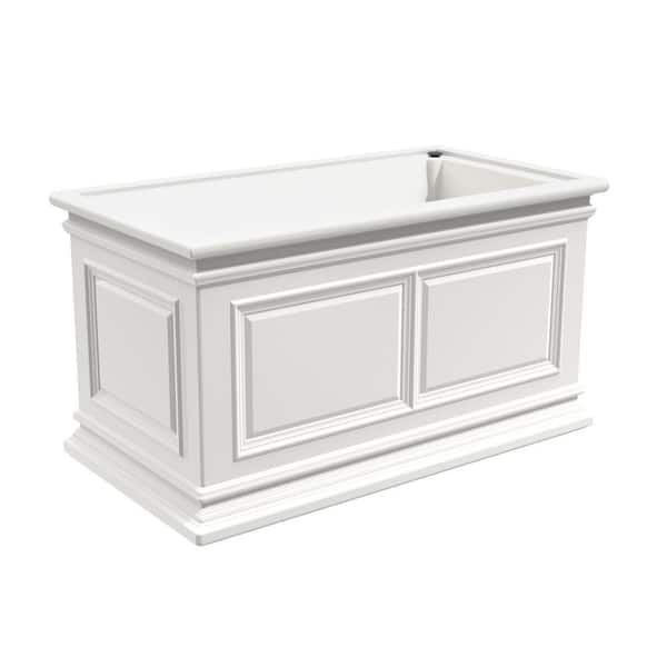 30 in. White Covington Trough 88404 - The Home Depot