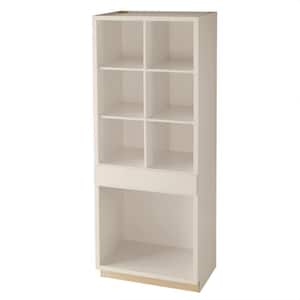 Avondale 36 in. W x 24 in. D x 96 in. H Ready to Assemble Plywood Shaker Open Pantry Kitchen Cabinet in Antique White