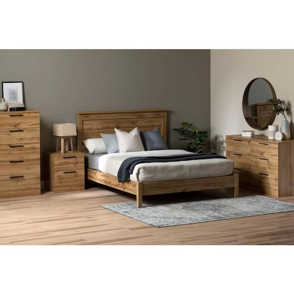 Step One Essential Brown 63.5 in. Frame Queen Platform Bed