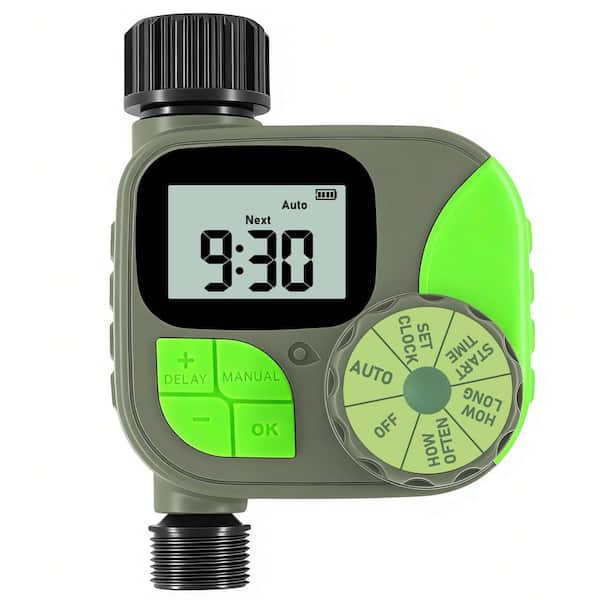 Programmable Sprinkler Timer for Garden Hose with LCD, Rain Delay, Manual Watering, Drip Irrigation System