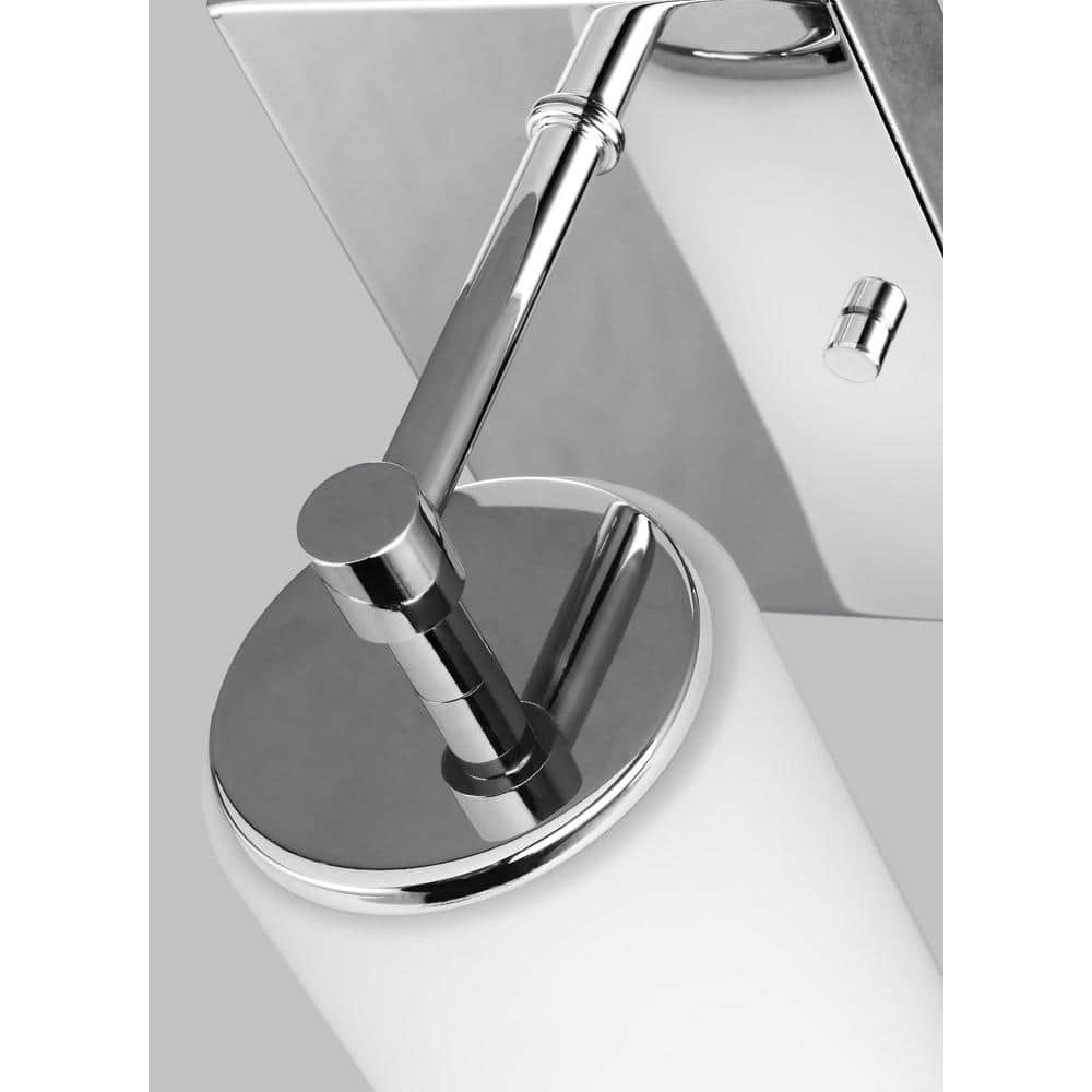 Elegant Chrome Cylinder Outdoor Wall Sconce, Dimmable Energy Star