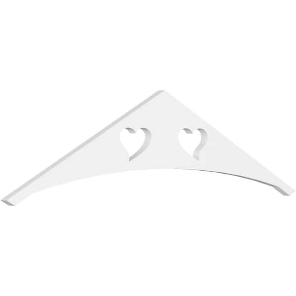 Ekena Millwork 1 in. x 48 in. x 12 in. (6/12) Pitch Winston Gable Pediment Architectural Grade PVC Moulding