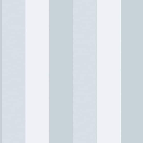 Unbranded Secret Garden Duck Egg Blue Vertical Stripe Non-Woven Paper Non-Pasted Wallpaper Roll (Covers 57.75 sq.ft.)