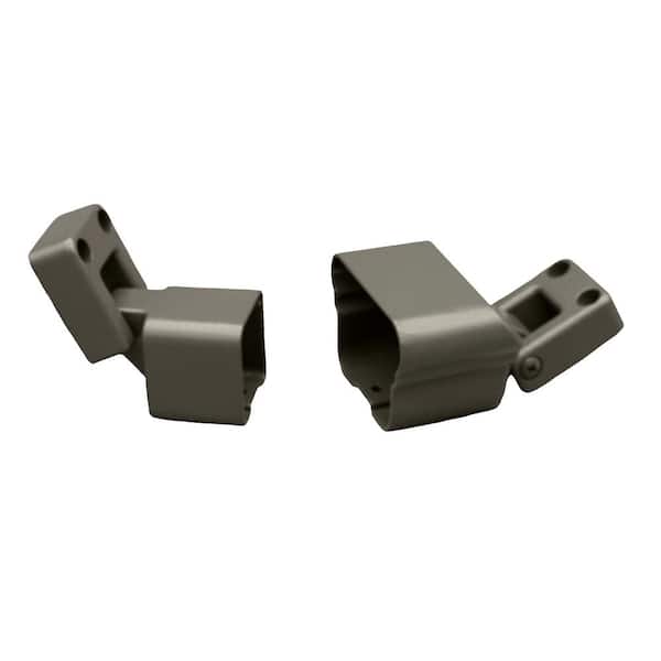 Pegatha Plus Charcoal Gray Aluminum Textured Stair Bracket Kit (Top and Bottom Bracket with Necessary Screws)