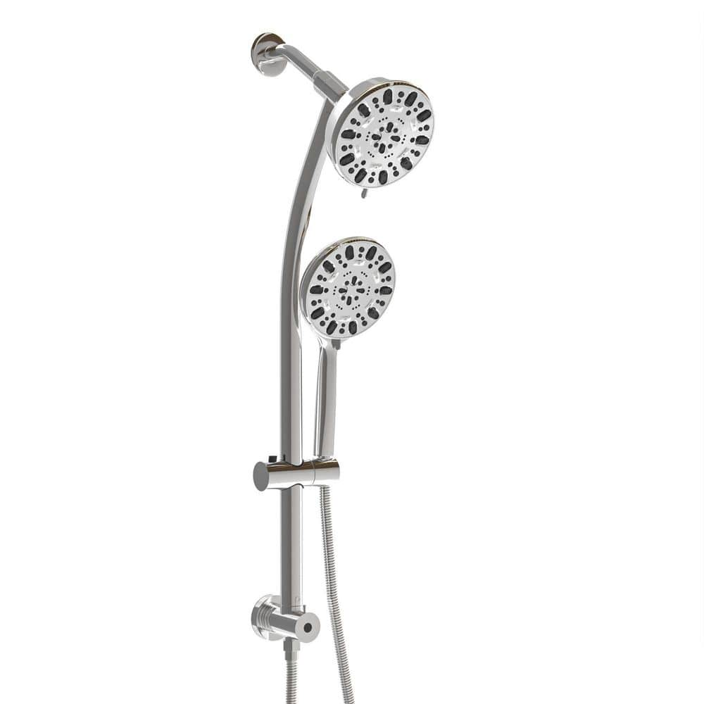 Lordear 7 Spray Patterns With 1 8 Gpm 4 7 In Wall Mount Dual Shower