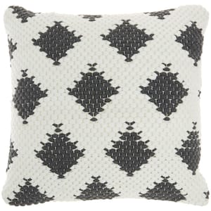 Lifestyles Charcoal 20 in. x 20 in. Throw Pillow