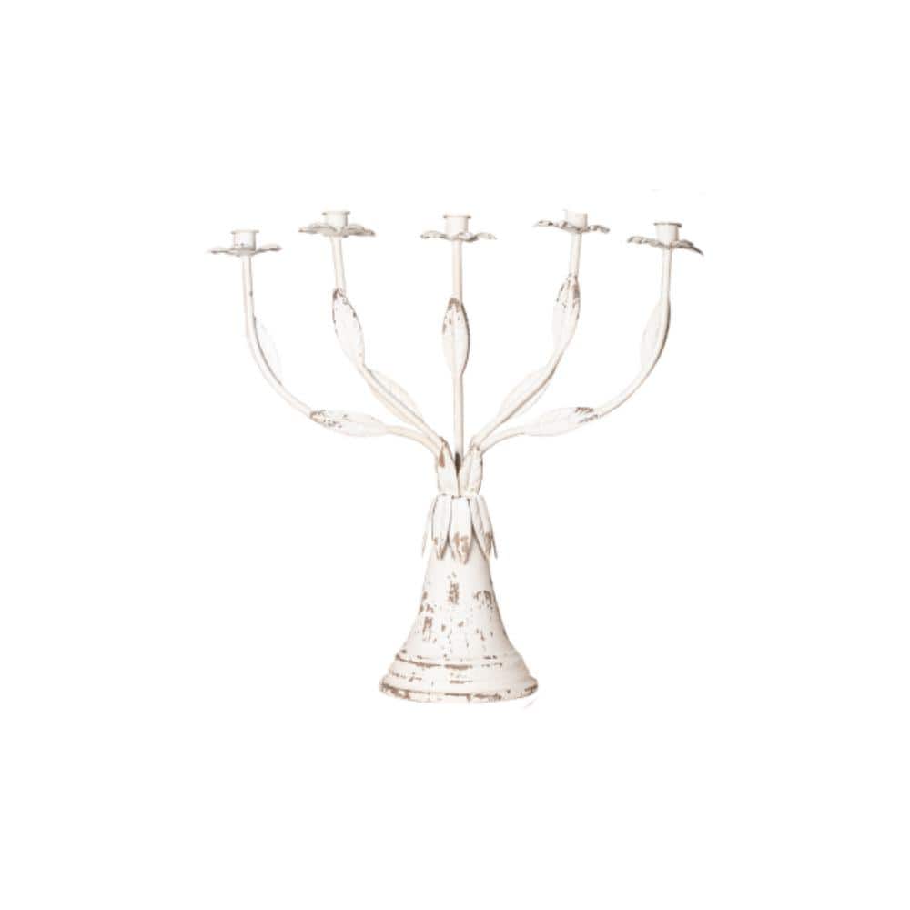 White Metal Candle Holder for Elegant Home Decor, Romantic Wedding Props, a