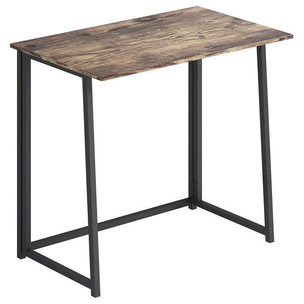 4NM 31.5 in. x 17.72 in. Rustic Brown Modern Computer Office Study Writing Table Desk