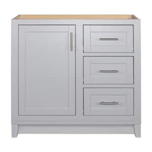 Kinghurst 36 in. W x 21 in. D x 33.5 in. H Bath Vanity Cabinet without Top in Dove Gray