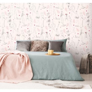 28.29 sq. ft. Glamour Pink Peel and Stick Wallpaper