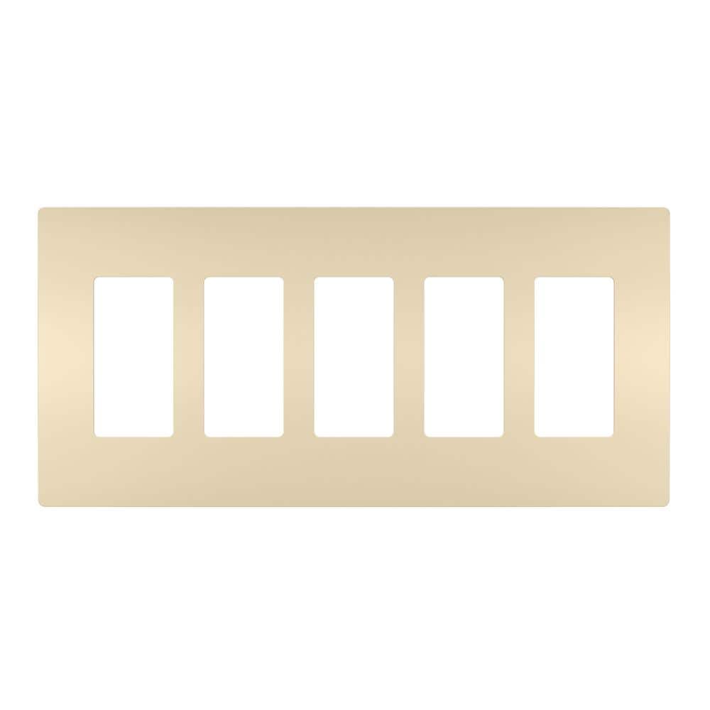 radiant 5-Gang 5-Decorator/Rocker Screwless Wall Plate, Ivory (1-Pack) price history on PriceWatchPro