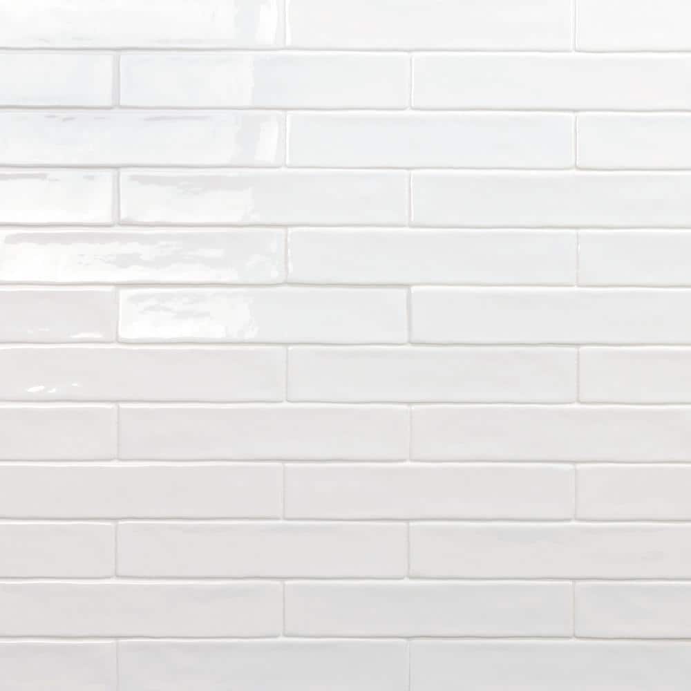 Brookline White 2" x 10" Polished Ceramic Subway Wall Tile