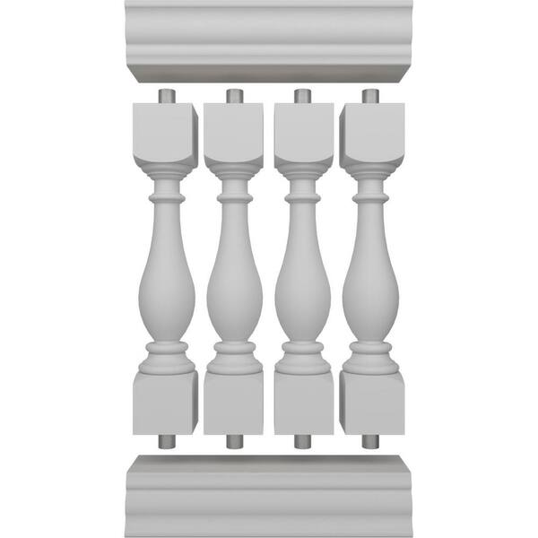Ekena Millwork Fiberthane Legacy Balustrade 24 in. L x 42 in. H Fiberglass Railing Kit
