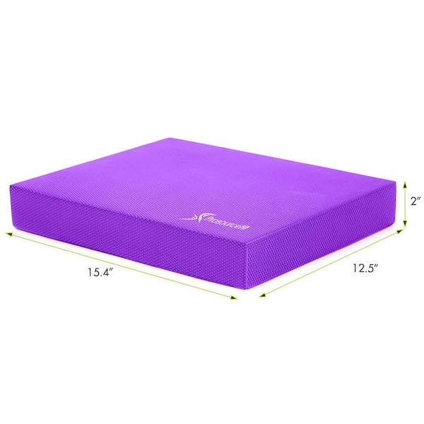 PROSOURCEFIT Purple 15.5 in. L x 12.5 in. W x 2.5 in. T Exercise Balance  Pad, Non-Slip Cushioned Foam Mat and Knee Pad (1.35 sq. ft.)  ps-1038-bp-r-purple - The Home Depot
