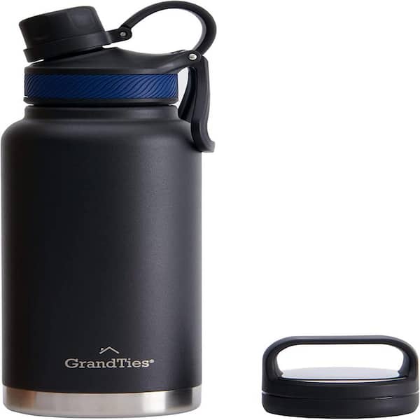 GRANDTIES 32 oz. Midnight Black Travel Water Bottle - Wide Mouth