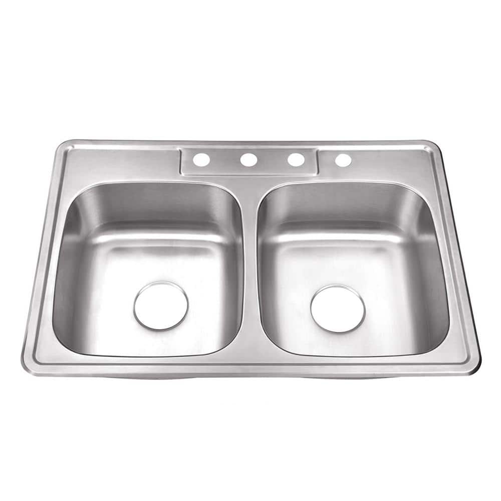 33'' Brushed Stainless Steel Single Bowl Kitchen Sink