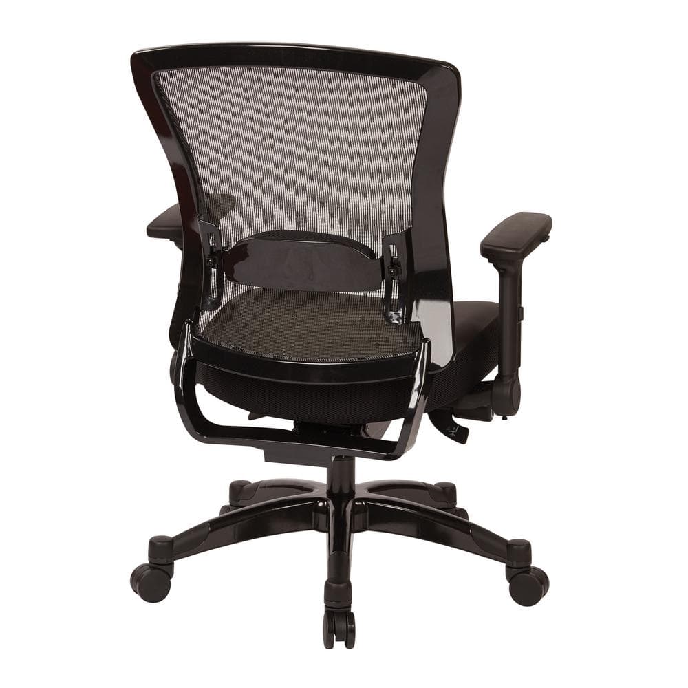 Executive Gunmetal Adjustable Mesh & Leather Office Chair
