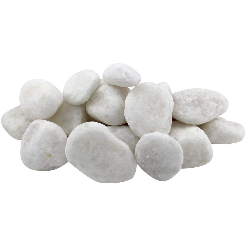 Rain Forest 0.4 Cu. ft., 1 in. to 2 in. Snow White Pebble (30-Pack Pallet)