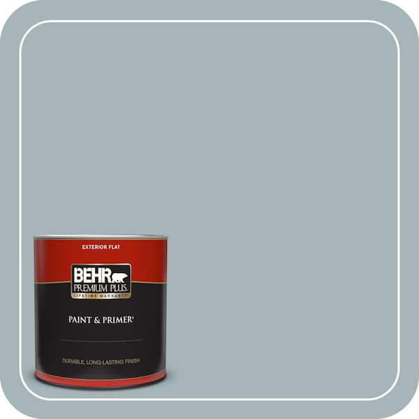BEHR PREMIUM PLUS 1 qt. #ECC-22-2 Bay View Flat Exterior Paint & Primer