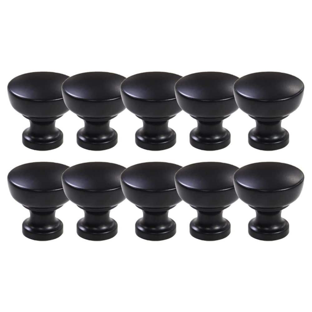 Design House Brody 1 26 In Matte Black Cabinet Knob 10 Per Pack   Design House Cabinet Knobs 189209 64 1000 