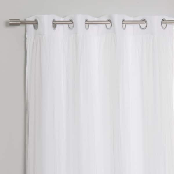 Best Home Fashion White Tulle Grommet, Best White Blackout Curtains