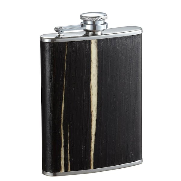 Visol Bark Dark Wood Finish Liquor Flask