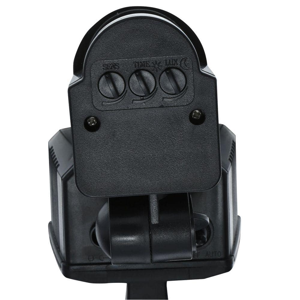 Dual Head Black LED Solar Motion Security Light