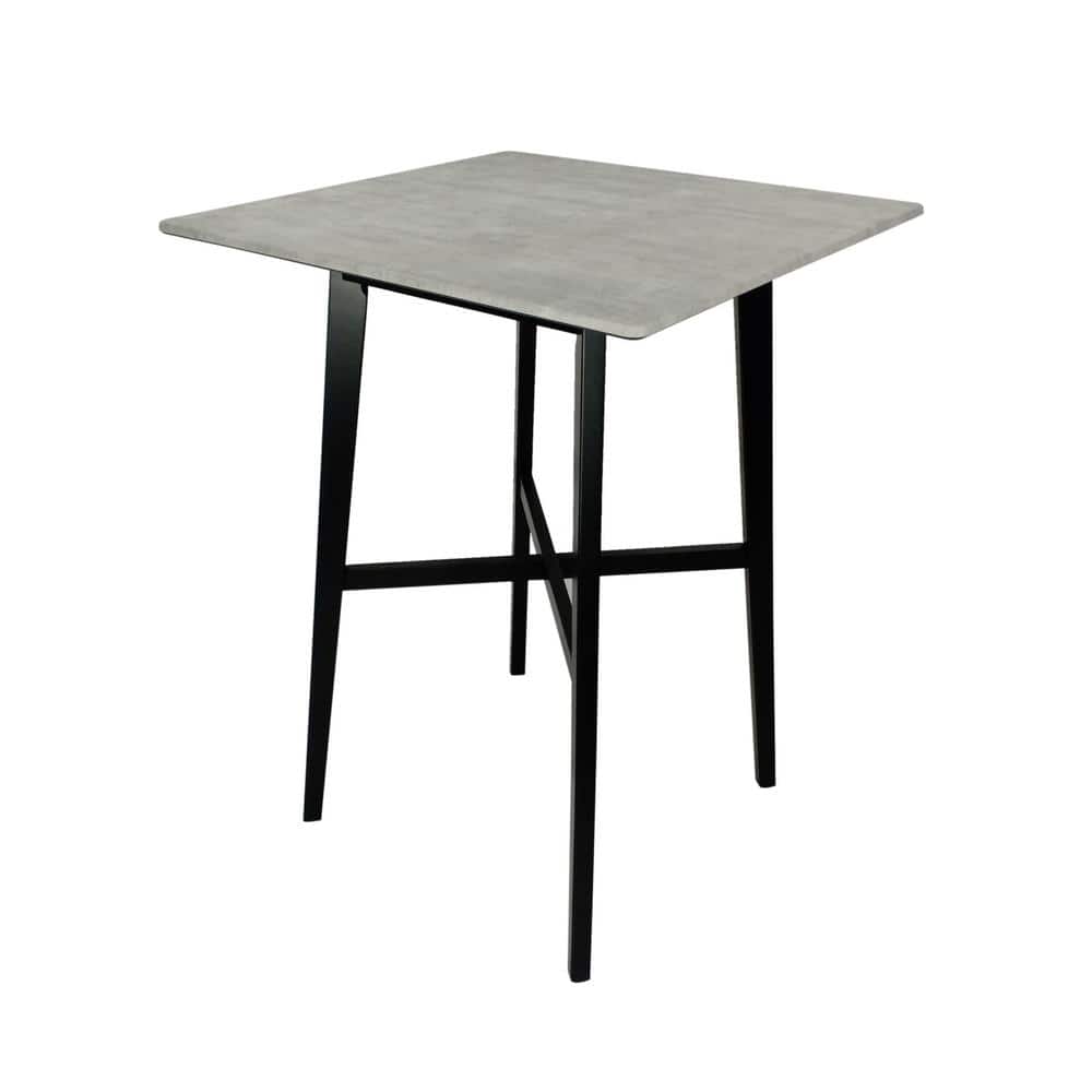 42 in. H Gray Modern Wood Outdoor Bar Dining Table Weight Capacity 250 lbs.
