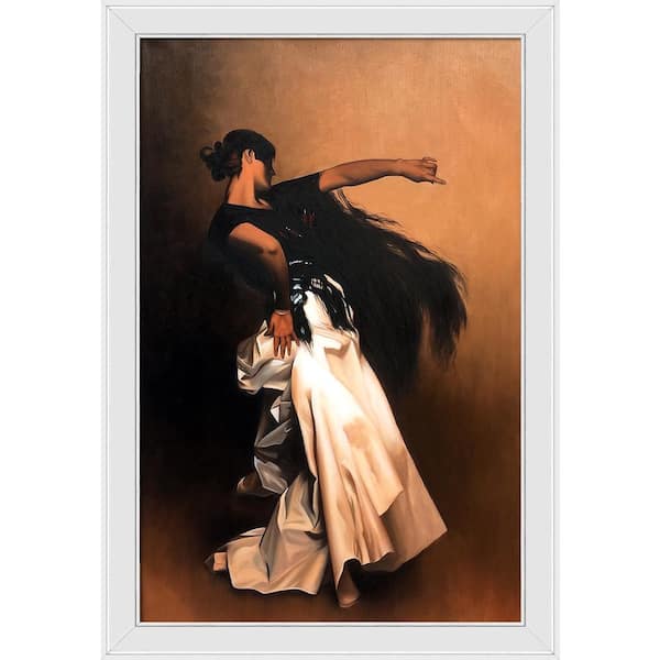 LA PASTICHE Study for Spanish Dancer, 1879-1882 by John Singer Sargent Galerie White Framed Music Painting Art Print 28 in. x 40 in.