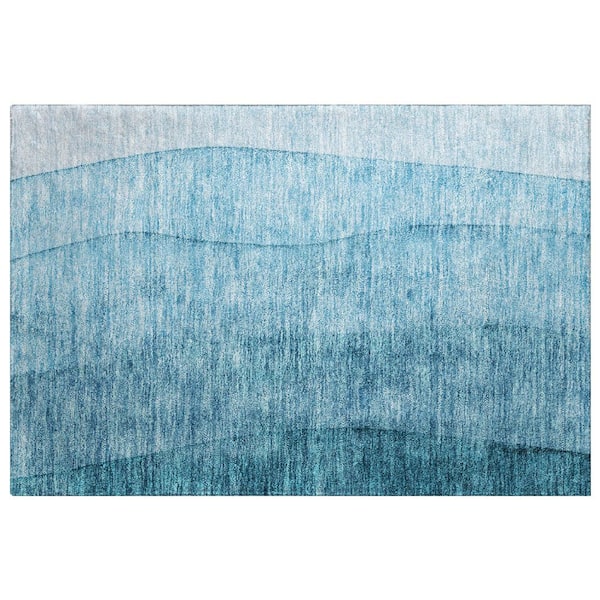Dream Shag Premium Machine Washable Abstract ADS690 Gray 8 ft. x 10 ft. Area Rug