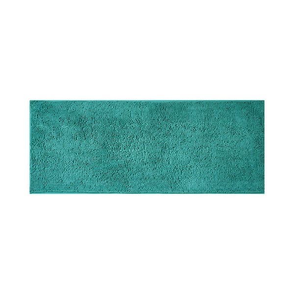 Resort Collection Plush Shag Chenille Marine Blue 24 in. x 60 in. Bath Rug
