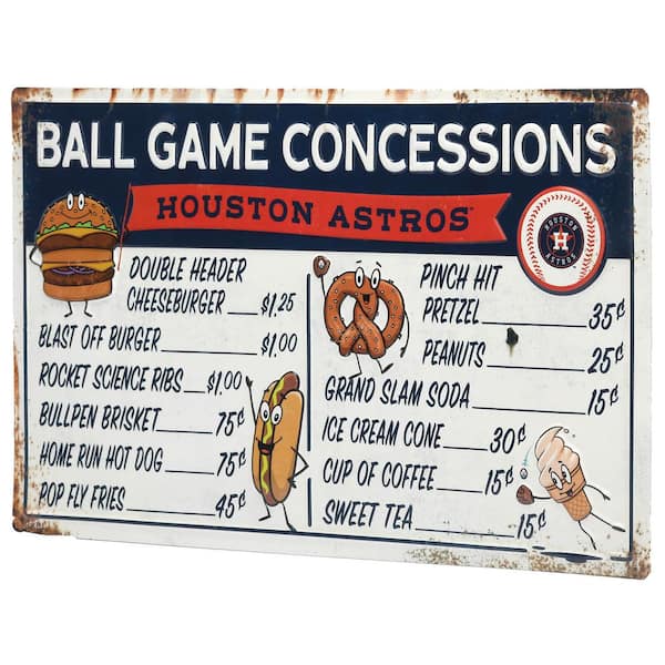 Reviews for Open Road Brands Houston Astros Ball Game Concessions Metal Sign