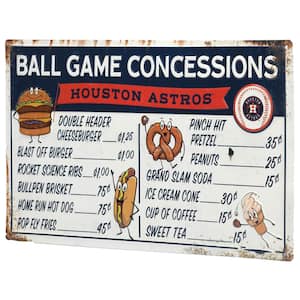 Houston Astros Ball Game Concessions Metal Sign
