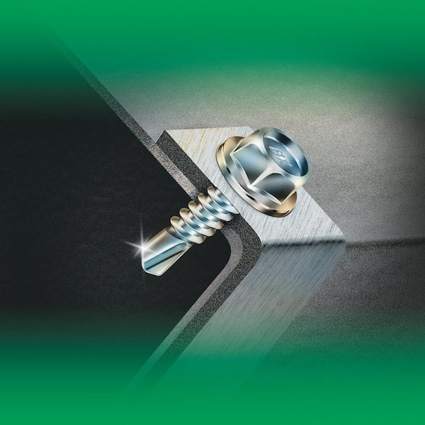 Hillman 8x3/4 Inch Slotted Hex Washer Head Sheet Metal Screws - Zinc-Plated Steel (100 Pack)