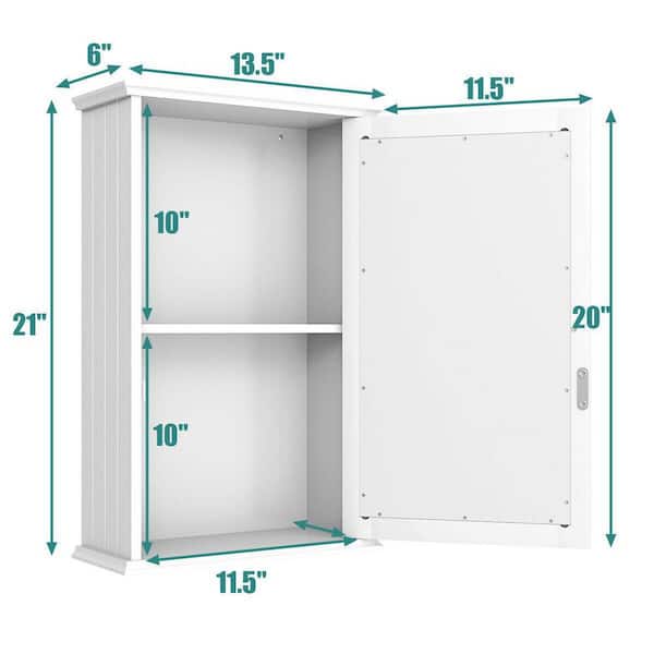 White Aluminum 2-Shelf Hanging Shower Caddy 21-in x 11.5-in x 4.75
