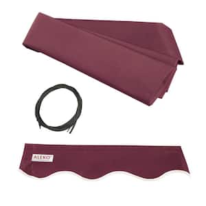 8 ft. x 6.5 ft Retractable Patio Awning in Burgundy