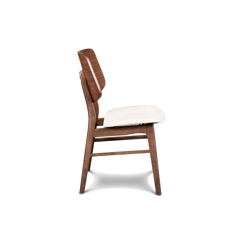 Oscar Mid-Century Walnut Dining Table Set with 6 Chairs