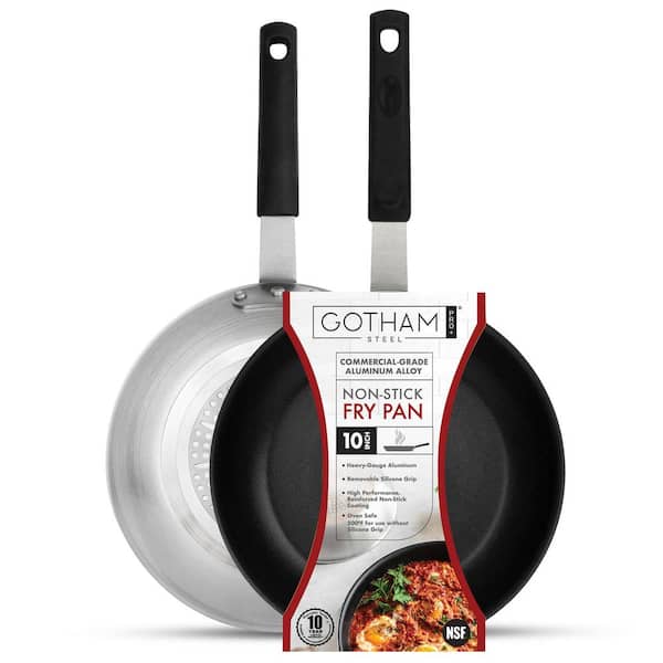 Gotham Steel Gotham Steel hammered 10-in Aluminum Cooking Pan with Lid in  the Cooking Pans & Skillets department at