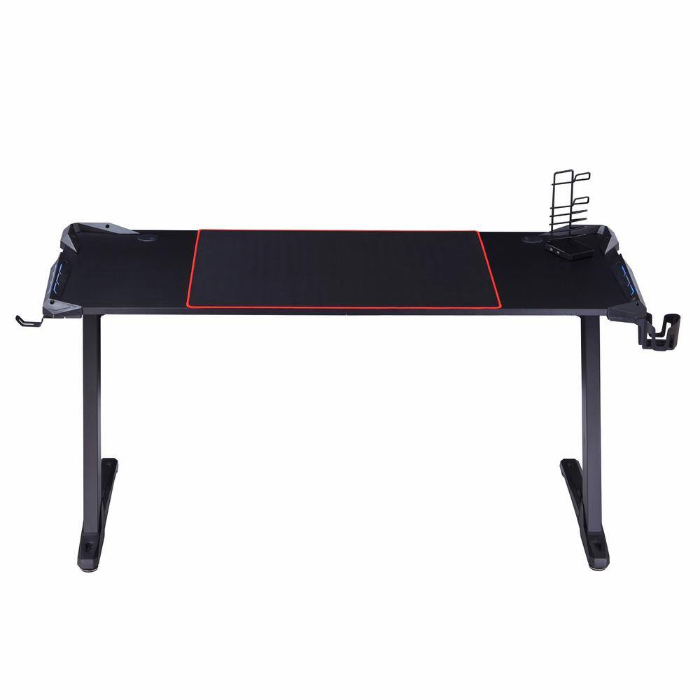 Finklea 67.52 in. Rectangular Black Steel Computer Desk