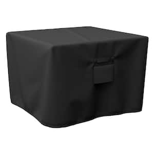 Square Fire Pit Cover, Fits for 28 in. to 32 in. Fire Pit Table,Waterproof and Windproof, 32 in. x 32 in. x 24 in. Black